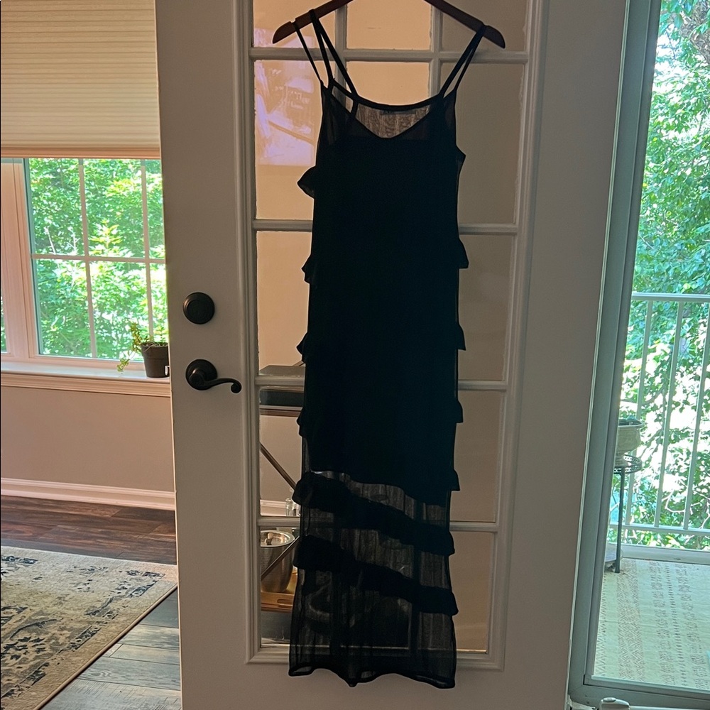 Zara Black Layered Maxi Dress